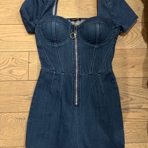 Fashion Nova Jean Romper!